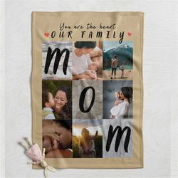 personalized blanket for mom,mothers day gift,custom photo blanket,gift for grandma,family portrait,birthday gift for mo