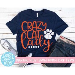 Crazy Cat Lady SVG, Football Cut File, Funny Sports Saying, Tigers, Wildcats, Panthers, Basketball Quote, dxf eps png, S