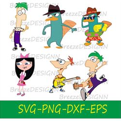 Phineas and Ferb svg file  - Svg - Bundle - Sticker - Cartoon - Image Files - Digital Prints -Cricut Svg SVG PNG EPS dxf