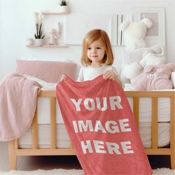 personalized photo text blanket, create your own collage photo blanket, special memory keepsake, soft fluffy blanket, pe