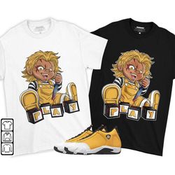 Chucky Play Horror Unisex Sneaker Shirt Match Light Ginger 14s Tee, Jordan 14 Retro Light Ginger T-Shirt, Hoodie, Sweats