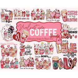 17 Valentine Coffee Skeleton Png Bundle, Valentine Coffee Png, Valentine Drinks Png, Latte Drink Png, Coffee Lover, Vale