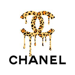 Leopard Dripping Chanel Logo Svg, Trending Svg, Dripping Chanel Svg, Drip Chanel Svg, Chanel Logo Svg, Leopard Chanel Sv