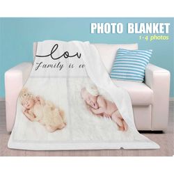 Custom Photo Blanket,Personalized Blanket For Baby Adult,Custom Memorial Blanket,Family&Friend Custom Gift,Anniversary C