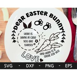 Dear easter Bunny svg, easter Bunny svg,easter treat svg,easter svg,plate svg,Carrot svg,bunny ears svg,bunny plate svg,