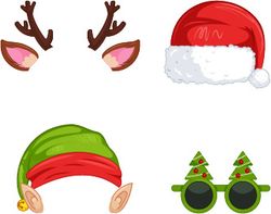 Christmas bundle Svg, Pieces Svg, Merry Christmas Svg, Christmas design, Santa logo, Noel Svg, Digital Download