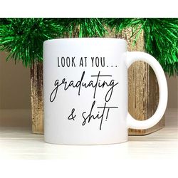 graduation mug gift, funny grad gift for her, graduation gifts, best friend gift, high school graduation, gift for him,