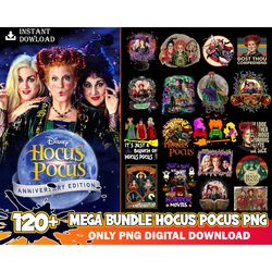 120 Hocus pocus PNG ,Halloween Horror Movies Characters Bundle PNG Printable, Png Files For Sublimation Designs Digital