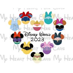 Heart Princess Minnie Mouse heads ears WDW 2023 image png digital file sublimation print Waterslide tshirt design