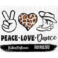 peace, love, dance, peace sign, dance svg, drill team svg, school spirit, digital cut file, cricut, silhouette, dance mo