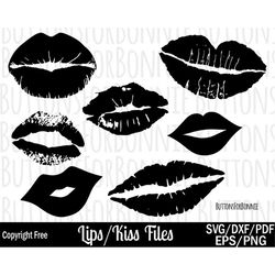 Lips svg, kiss svg, love svg, digital cutting file, pucker svg, lipstick svg, valentines svg, lover svg, smooch svg, swe
