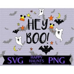 Hey boo SVG, easy cut file for Cricut, Layered by colour