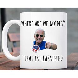 Joe Biden Classified Mug, Personalized Joe Biden Gift, Joe Biden Classified Gaffe Gift, Funny Joe Biden Gifts, Custom Jo