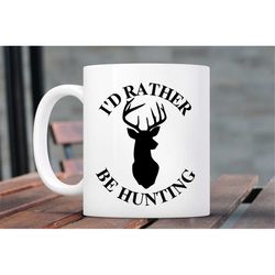 i would rather be hunting deer coffee mug,  deer hunter, gift for hunter, hunting gift, coffee cup, hunters, deer head,