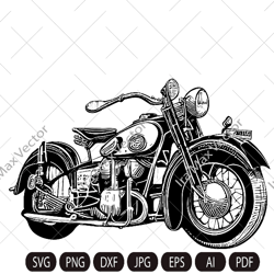 Motorcycle SVG, motorbike retro svg,Motor Bike Svg, Motorcycle Clipart,  motor bike ,Motorcycle Files for Cricut, Png, S