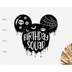 Birthday Squad Halloween Svg, Cute Birthday Halloween Party Shirt For Kids Svg, Halloween Mouse Svg, Halloween Svg, Png,