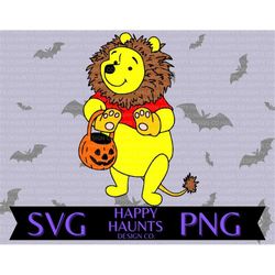 Pooh lion SVG, easy cut file for Cricut, Layered by colour