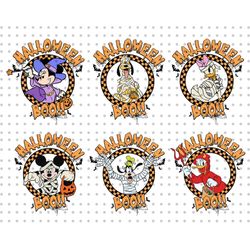 Halloween Mouse And Friends PNG Bundle, Halloween Boo Png, Spooky Svg, Trick Or Treat Png, Halloween Costume Png, Spooky