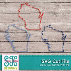 Wisconsin Outline Madison Home SVG JPG png USA Scrapbook Die Cut Heat Transfer Vinyl Cricut Silhouette Instant Download