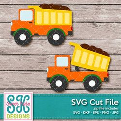 Dump Truck SVG dxf EPS png JPG htv Heat Transfer Vinyl Toys Children Cricut Explore Silhouette Cameo Die Cut Sweet Kate