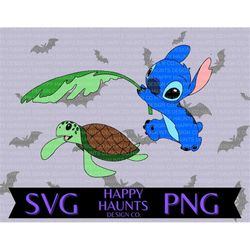 Sea turtle stitch SVG, easy cut file for Cricut, Layered by colour