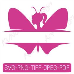 barbi butterfly, barbi svg, barbi png, barb head, come on barb