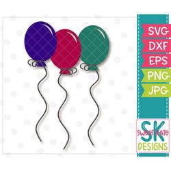 Balloons, SVG, dxf, eps, JPG, PNG, Scrapbook Die Cut, Cricut svg, Silhouette svg, Birthday svg, party svg, Sweet Kate De