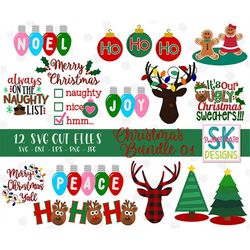 Christmas SVG Bundle, gingerbread svg, christmas svg, tree svg, reindeer svg, buffalo plaid svg, cricut, silhouette, Swe