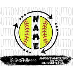 softball template svg, softball name svg, softball mom svg, softball emblem, cut file, softball shirt svg, monogram, cri