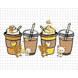 Cute Boba Cups Png, Kawaii Bear Png, Cute Bear Png, Vacay Mode Png, Family Trip Png, Kawaii Kitty Shirt Png, Kawaii Bear