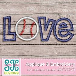 love with baseball softball applique machine embroidery file 3 sizes instant download includes svg cut files for cutting