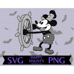 Original steamboat willie  SVG, easy cut file for Cricut, Layered by colour