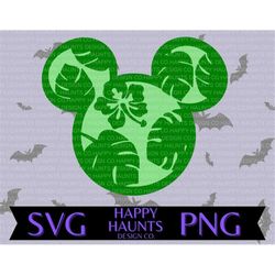 Tropical mouse SVG, easy cut file for Cricut, Layered by colour