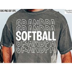 Softball Grandpa Svg | Softball Tshirt Cut Files | High School Softball | Softball Papa Shirt Svgs | Softball Season | S