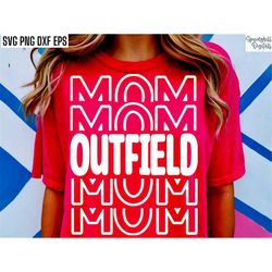 Outfield Mom | Baseball Shirt Svg | Softball Tshirt Design | Outfield Mama Pngs | Sports Family | Team Player Svgs | Gam