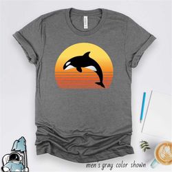 Killer Whale Sunset Shirt, Orca Shirt, Killer Whale Gift, Summer Whale Shirt, Whale Gifts, Killer Whale, Sunset Shirt, B