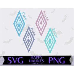Elements SVG, easy cut file for Cricut, layered by colour