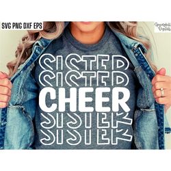 Cheer Sister Svg | Cheerleading Pngs | Cheer Team Cut Files | Cheer Sis Svgs | Cheerleading Tshirt | Cheer Squad Pngs |