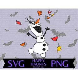Fall Olaf SVG, easy cut file for Cricut, Layered by colour