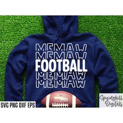 Football Memaw Svgs | Football Season Shirt | School Sports Cut File | Football Grandma Svg | Tshirt Design | High Schoo