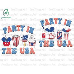 Bundle Party In The USA Svg, Snack And Drink Svg, 4th of July, Patriotic, Merica Fourth Of July, Memorial Day Freedom Sv