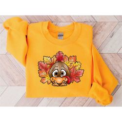 Thanksgiving Turkey Sweatshirt,Thanksgiving Shirt,Thankful Shirt,Fall Shirt,Hello Pumpkin,Family Matching Shirt,fall Swe