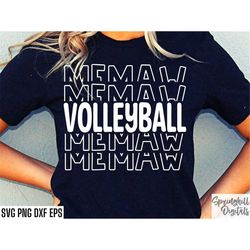 Volleyball Memaw Svg | Volleyball Grandma T-shirt | Vball Season Cut Files | Sports Family Tshirt Quote | High School Sp