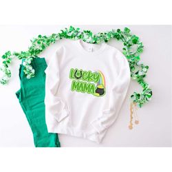 Lucky Mama Shirt, Mom St Patrick's Day Crewneck, Shamrock Sweatshirt,St Patrick's Day Sweatshirt,Luckiest Mommy, Clover