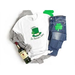 Leprechaun Hat St Patrick Day Shirt, HAPPY Saint PATRICK'S Day T-Shirt, Leprechaun Green Hat Funny Irish Men Women Coupl