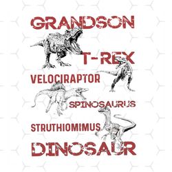 Grandson Bundle Svg, Animal Svg, Dinosaur Svg, Trex Svg, You Are As Strong As Trex Svg, Velociraptor Svg, Grandfather Sv