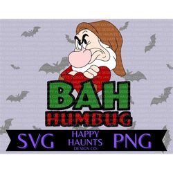 Bah humbug SVG, easy cut file for Cricut, Layered by colour