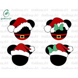Bundle Christmas Santa Hat Png Svg, Christmas Character Svg, Christmas Squad Svg, Christmas Friends Svg, Holiday Season