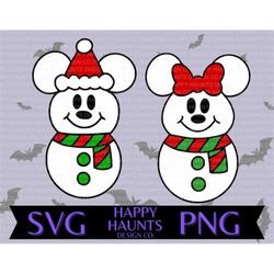 Snow mice SVG, easy cut file for Cricut, Layered by colour