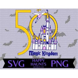50th Magic kingdom  SVG, easy cut file for Cricut, Layered by colour